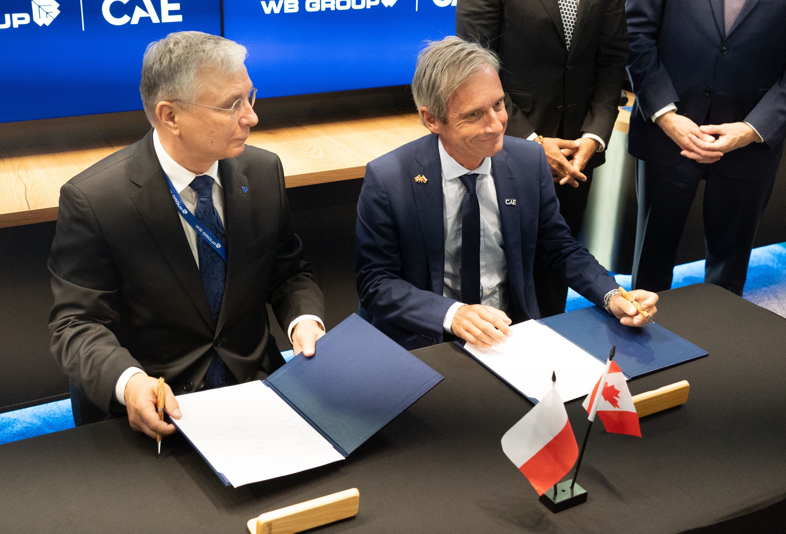 Signing of the WB and CAE agreement. The proposed cooperation covers simulation, training and preparation of unmanned-system users.